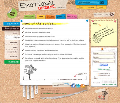 NEW Emotional First Aid website…